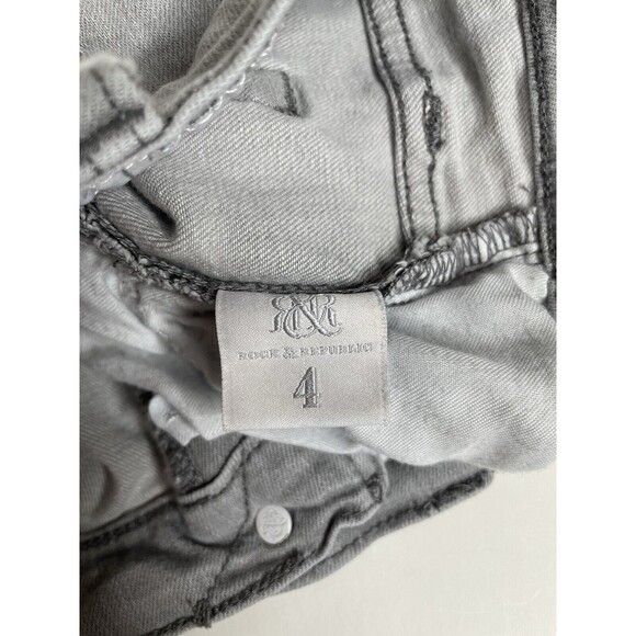 Rock Republic Berlin Jeans Womens 4M Grey Skinny Stretch Logo Pockets R010189 - Picture 3 of 11